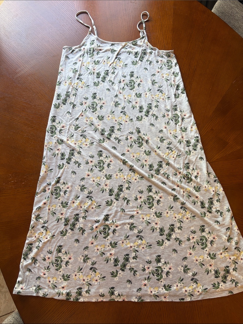 Gilligan & O'Malley White Floral Spaghetti-Strap Sleep Slip